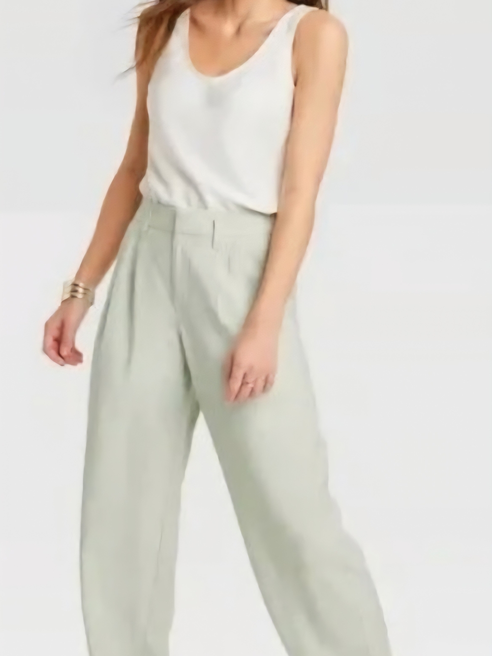 A New Day High-Waist Wide Leg Dress Pants in Pale Sage - Women